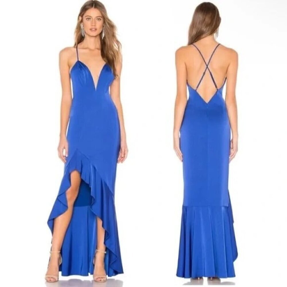 Lovers + Friends Carly gown color cobalt/royal blue size S